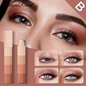 4-Color Mini Eye Shadow Stick Glitter Waterproof Sequin Eye Shadow Matte Pearlescent Sequin Multi-Layer Pigment High Pearlescent Shimmer Non-Smudge Makeup Super Glitter Multi-Color Eye Shadow Music Festival