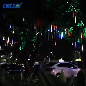 CBLUE Solar Meteor Shower Rain String Lights Christmas 30/45CM Outdoor Waterproof LED Lighting Party Holiday Decoration