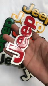 EMBLEM MOBIL JEEP DENGAN VARIASI TIMBUL 3 DIMENSI BAHAN FIBERGLASS