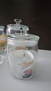 ขวดโหลแก้วใสพร้อมฝาแก้วปิด 9600ml /7650ml /4250ml /2350ml (สินค้าส่งจากไทยพร้อมส่ง)