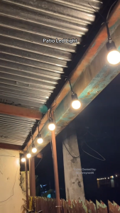 LED Outdoor String Lights 50FT Patio Light with 15 Shatterproof E27 Frosted Bulb Hanging Globe Light