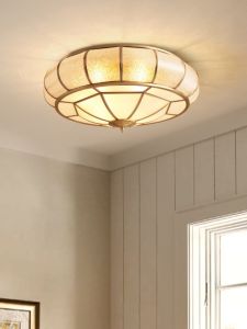 MINGRU | Luxurious Round Full Copper Ceiling Light