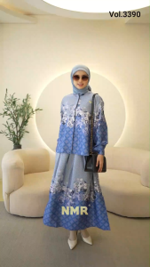 NMR Setelan Rok + Blouse Silk Arnami Jaquard Vol 3390
