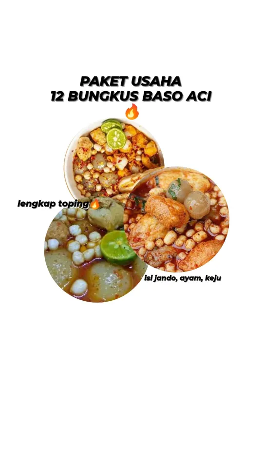 Paket Hemat 12 Bungkus Baso Aci, Seblak, Cuanki | Makanan Instan