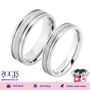 [GRATIS CETAK NAMA] Cincin Couple Titanium Anti Karat R05 | Cincin Pasangan | Cincin Hadiah | Cincin Lamaran | Cincin Tunangan | Aksesoris Pria Wanita