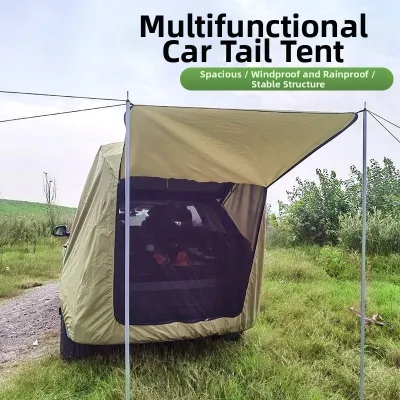 Outdoor Car Tail Camping Tent Rainproof Extension Shelter Sunshade Canopy Self-driving Tour Protection Single-layer Tent