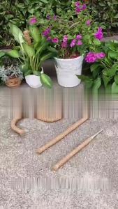 Bendable Plants Climbing Support Plant Moss Coir Pole Bottom Climbing Bracket Deformed Coconut Palm Stick Plant Climbing Support