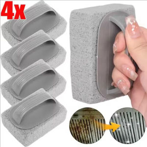 YESPERY 4Pcs Handheld Pumice Stones Block BBQ Grill Cleaning Brush Barbecue Racks Grease Stain Scraper Limescale Rust Stain Removal