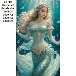 500/1000 Pieces Jigsaw Puzzle Mermaid Jigsaw Puzzle Educational Toy for Kids Children s Games Christmas Gift