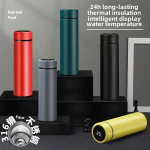 316L Stainless Steel Vacuum Cup Womens Portable Appearance Straight Glass Double-Layer Vacuum Temperature Cup Customization