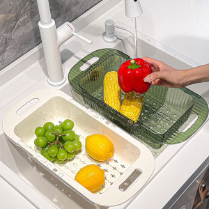 Mở rộng trên các miếng lọc bồn rửa mặt trái cây và rau quả lưới ráo nước có thể điều chỉnh lọc bồn rửa Rổ đựng đồ giặt cho nhà bếp