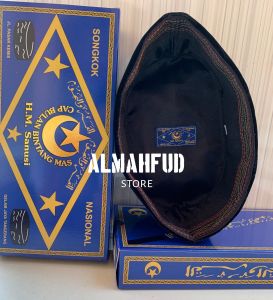 peci / songkok hitam cap bulan bintang mas