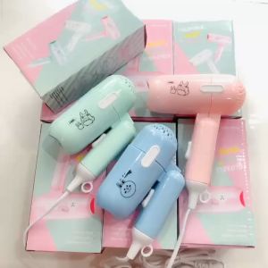 SKU14 - Máy Sấy Tóc Mini Icon Siêu Kute 2 Chế Độ Gấp Gọn 2 màu xanh và hồng (Icon Ngẫu Nhiên) - Gia Dụng Mẫn Mẫn