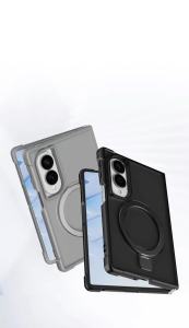 szhaiyu | For Samsung Galaxy Z Fold 8 Magnetic Phone Case With Lens Protector Bracket Shockproof Anti-Drop Stand Back Cover Funda