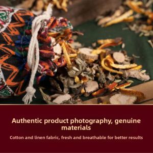 MONLEYTA | Bedroom Mosquito Repellent Herbal Aromatherapy Bag Artemisia Annua Scented Pouch Natural Bug deterrent Traditional Medicine Bag