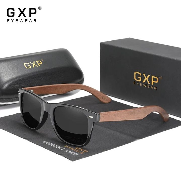 GXP New Black Walnut Sunglasses Wood Polarized Sunglasses Men's Glasses