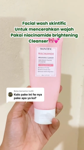 SKINTIFIC - Niacinamide Brightening Cleanser 80ml / Facial Wash Cleanser - Virgo Shoop