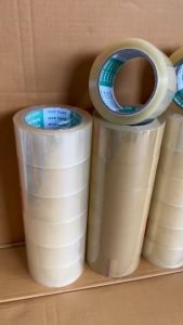 6 ม้วน เทปกาวหนา 40 ไมครอน ยาว 100 หลา กว้าง 2 นิ้ว แกนสีเขียว