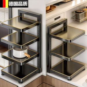 Modern Simple Kitchen Storage Rack Sink Cabinet Multi-layer Pot Holder Carbon Steel Countertop Organizer for Home Use