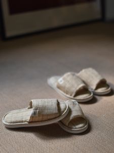 Xianyun Summer Hemp Indoor Slippers Quiet Antibacterial Non-slip Home Comfortable Lightweight Couples Sandals Slip-On Shoes