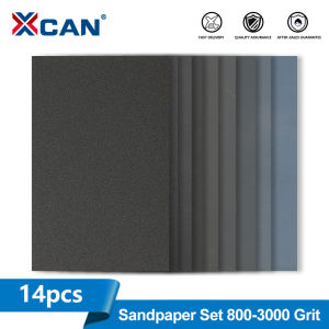 XCAN 14pcs/Set Sandpaper 800/1000/1200/1500/2000/2500/3000 Grit Wet Dry Sanding Paper Abrasive Polishing Tools