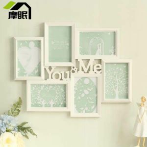 MOMIAN | Wall-mounted 6x7 Inch European Style Gift Photo Frame Set for Couples and Families