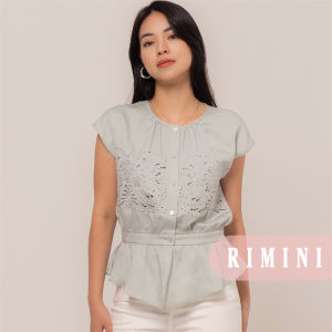 RIMINI - Atasan Formal Wanita Katun Premium Anglaise Flare  Size XS-XL - Anella Top CC32455