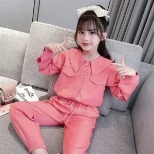 Setelan Anak Perempuan Terbaru 2022 Kemeja Anak Perempuan 3-11 Tahun Set Jennie Kids Lengan Panjang Celana Panjang Matt Moscrepe Model Terbaru Korean Style fashion viral kekinian Good Quality Premium