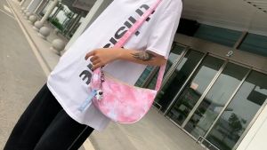 Good Taste Irithel Shoulder Bag: Tie-Dye Nylon Fashion Dumpling Bag for Women