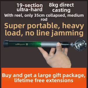 CHUIYUEREN | Ultra Short Section Carbon Fiber Portable Super Hard Fishing Rod