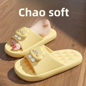 MONLEYTA | Womens Summer Thick Bottom Slip Slippers Indoor Home Bathroom Anti-Slip Bathing Ladies Cool Slippers Soft EVA Comfortable Footwear