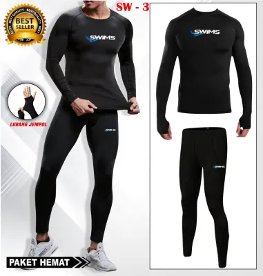 Baju dan celana panjang renang pria rashguard / pakaian diving dewasa