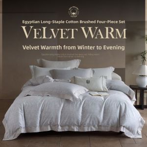 Imported Egyptian Cotton Premium Flannel Warmth Four-Piece Bedding Set