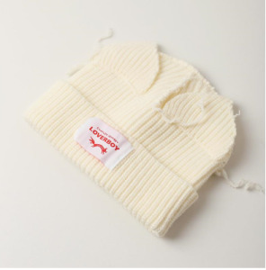 2024 ใหม่Loverboyแมวหูถักหมวกหมูหูหมวกขนสัตว์น่ารักแฟชั่นHoodedหมวกNiche Design Hip-Hopบุคลิกภาพหมวกเย็น