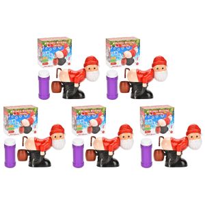 1-5PCS Christmas Fart Bubble Blower with Music & Light Santa Claus Bubble Maker Automatic Bubble Blower Xmas New Year Ornament