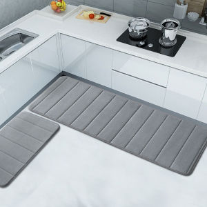 Kitchen Long Rectangle Anti-Slip Waterproof Oil-Proof Carpet Home Door Mat Bedroom Entrance Foot Mat Bathroom Absorbent Pad