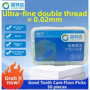 Mr. Good Tooth | High Tensile Strength Safe Round Wire Floss Picks 50 Pieces