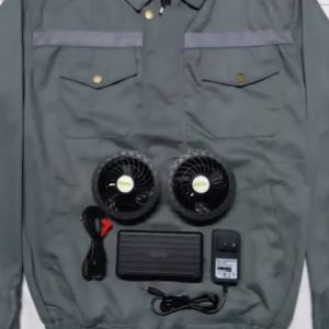 ÁO ĐIỀU HÒA GIVF 50.000mAh - QUẠT 12V KHÔNG CHỔI THAN SIÊU MẠNH ÁO QUẠT GIÓ LÀM MÁT CHỐNG NẮNG NÓNG LAO ĐỘNG NGOÀI TRỜI