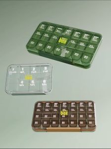 O-KAY 7/21/28 Grids Weekly Portable Travel Waterproof Pill Case Organizer Medicine Storage Container Pill Dispenser Tablet Pill Box