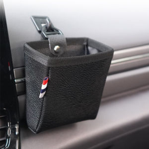Car Dashboard Mobile Phone Storage Bag Leather Hanging Bag Vehicle Interior Air Outlet Storage Bag Car Accessories