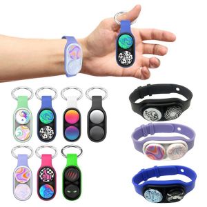 Ready Stock PopPuck Fidget Hand Rotary Spinner Series Elastic Magnet Toys Colorful Decompression Fidget Toy Relieve Stress PopPuck Toy