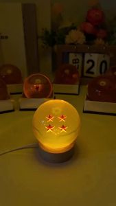 Bandai | Dragon Ball crystal ball lamp Dragon wishing ball Led nightlight mini anime character crystal ball desktop ornaments gift toys