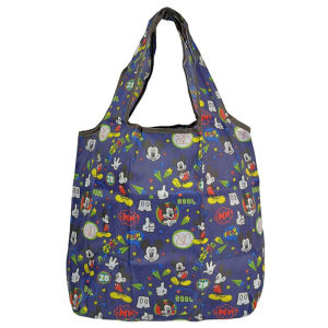 Eco-Friendly Foldable Shopping Bag Lightweight Handheld Vegetable Buying Bag Cartoon Outing Single Shoulder Bag for Daily Use