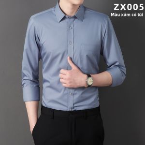 Boman | Áo Sơ Mi Nam Cao Cấp Co Dãn Từ Sợi Tre Màu Xanh