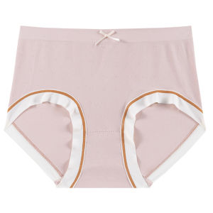 MiiOW | Antibacterial Pure Cotton Womens Underwear High Waist Triangle Panties Seamless Plus Size Comfortable Breathable Briefs