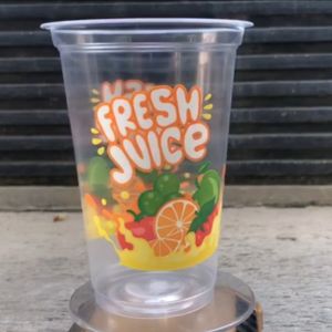 Cup Gelas Plastik Motif Fresh Juice 16 & 22 oz Starindo