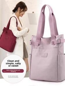 Womens Bag Fabric Waterproof Handbag Large Capacity Shoulder Bag Mummy Go out with Baby Handbag Work Tote Bag