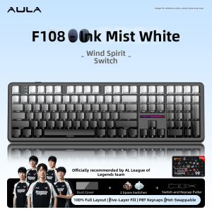Aula | Customizable Wireless Bluetooth 3-Mode Office Gaming Mechanical Keyboard with Hot-Swap PBT Side-Engraved Keys