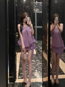 CHANGTONG | Retro Unique Off-Shoulder Blossom Waist-Hugging Pencil Skirt Dress