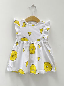 Summer 6 Baby Girl Pure Cotton Sleeveless Korean Skirt Clothes 9 Short Skirt Thin 12 Baby Dress Summer Clothes 3 Months Flounced Sleeve